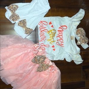 Fist father Day outfit for baby girl. SOLD